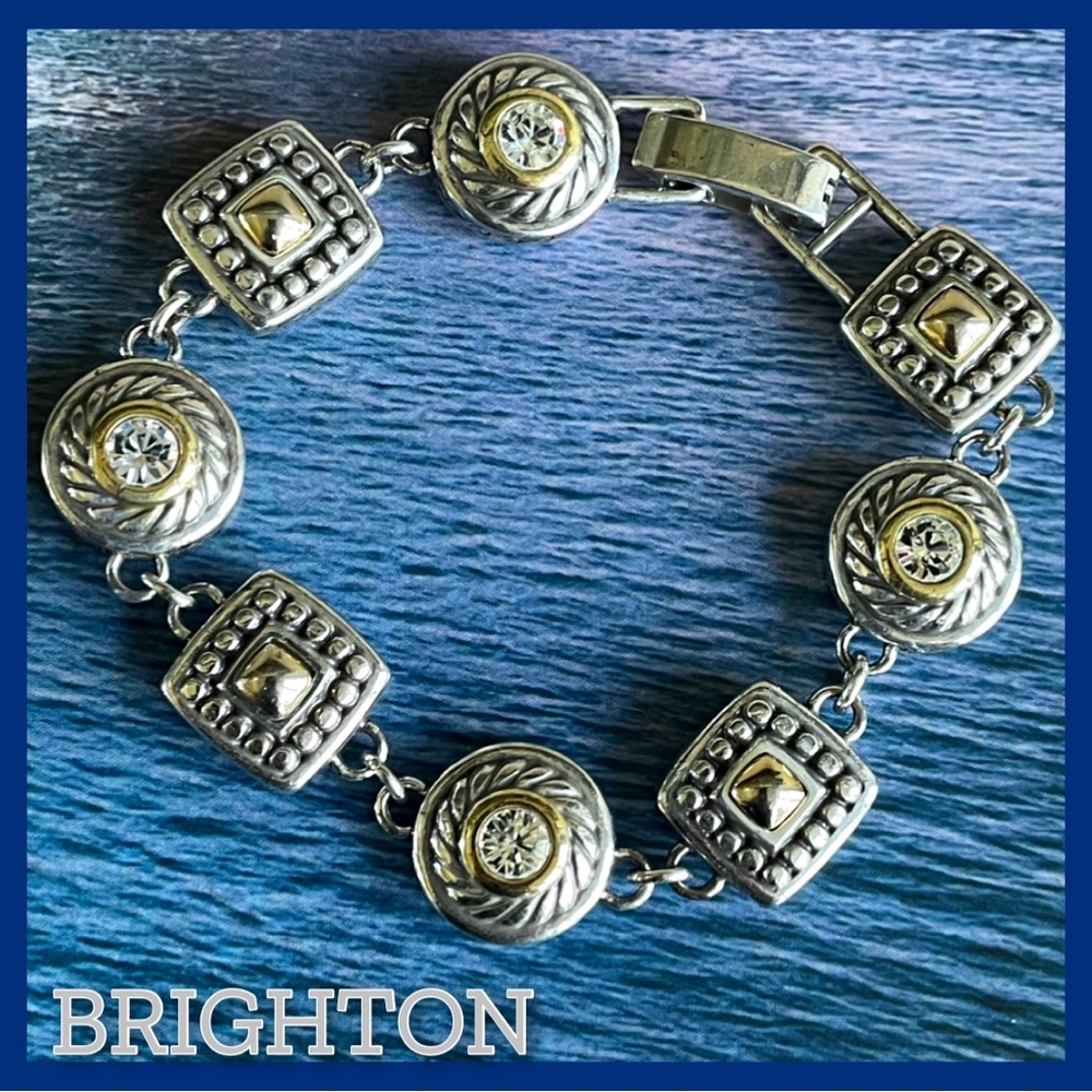 BRIGHTON HEIRESS BRACELET GOLD/SILVER/CRYSTAL - Picture 3 of 16